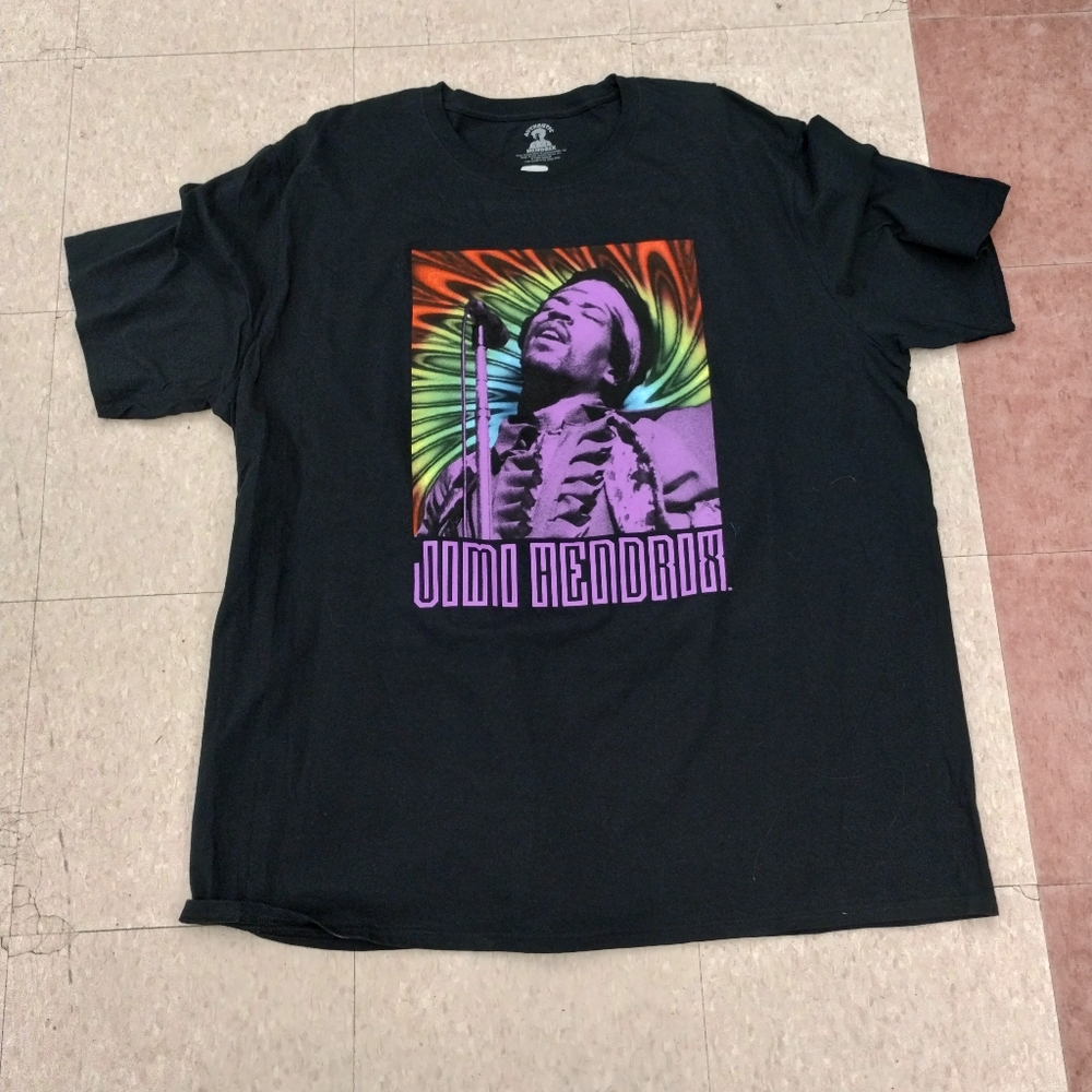 Black Jimi Hendrix Graphic T-Shirt
